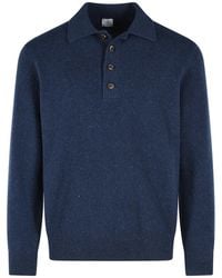 Eleventy - Wool Polo Shirt - Lyst