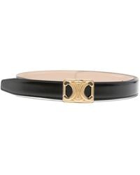Celine - Triomphe Medium Leather Belt - Lyst