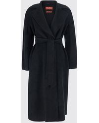 Max Mara - Long Belted Wool And Cashmere Robe Coat With Classic Collar - Lyst