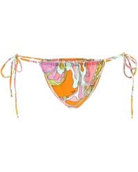PUCCI - Emilio 'Orchidee' Print Bikini Briefs - Lyst