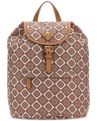 Prada - Printed Re-Nylon Backpack - Lyst
