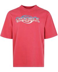 CASABLANCA - "Chrome Text" Printed Oversized T-Shirt - Lyst
