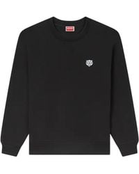 KENZO - Cotton Sweatshirt With Happy Tiger" Embroidery - Lyst