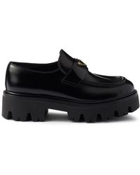 Prada - Leather Loafers - Lyst