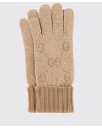 Gucci - Cashmere Blend Gloves With Gg Jacquard Monogram - Lyst