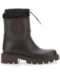 Moncler - 'Kickstream' Rain Boots With Logo On The Side And Drawstring Closure - Lyst