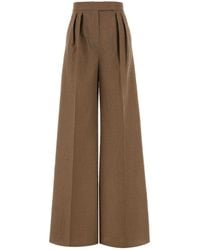 Max Mara - Biscuit Wool Teruel Flared Leg Pant - Lyst