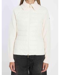 Moncler - Padded Cardigan With High Collar - Lyst