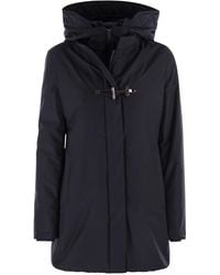 Fay - Technical Gabardine Toggle Coat - Lyst