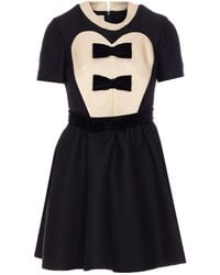 Valentino Garavani - Crepe Couture Mini Dress With Bows - Lyst