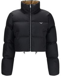 Prada - Short Re-Nylon Down Jacket - Lyst