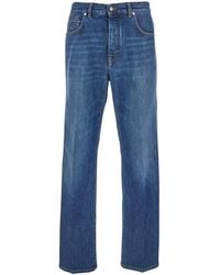 Givenchy - Five-Pocket Jeans With Logo Patch On The Back - Lyst