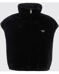 Prada - Cropped Fur Vest - Lyst