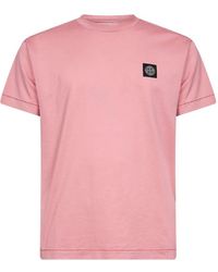 Stone Island - Logo Cotton T-Shirt - Lyst