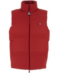 Moncler Genius - 'Sparky' Sleeveless Down Jacket With Slogan Print On The Collar And Logo Patch On The Front - Lyst
