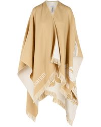 Burberry - 'Ekd' Wool And Silk Cape - Lyst