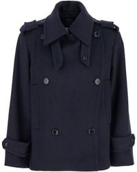 Max Mara - 'Laveno' Double Breasted Jacket With Wide Pointed Lapels - Lyst
