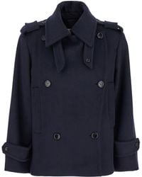 Max Mara - 'Laveno' Double Breasted Jacket With Wide Pointed Lapels - Lyst