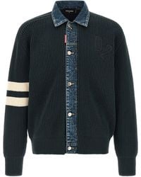 DSquared² - Denim Mix D2 Sweaters And Cardigans Blue - Lyst