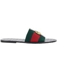 Gucci - Sandals Riviera Leather And Tech Fabric - Lyst