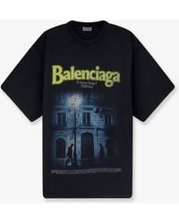 Balenciaga - Cotton T-Shirt With Front Logo Print - Lyst