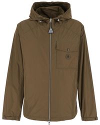 Moncler - 'Fuyue' Jacket With Drawstring Hood And Logo Patch On The Front - Lyst