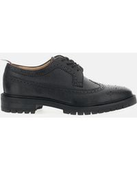 Thom Browne - Pebble-Grain Leather Longwing Brogues With Wingtip Detailing - Lyst
