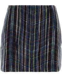 Missoni - Embroidered Wool Blend Mini Skirt - Lyst
