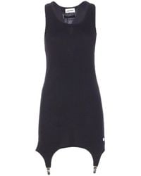 Jean Paul Gaultier - Ribbed Short Dress With With Lingerie Garter - Lyst