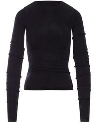 Rick Owens - Fitted Temple Top With V-Neck Back - Lyst