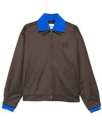 Miu Miu Nylon Track Jacket in Red | Lyst