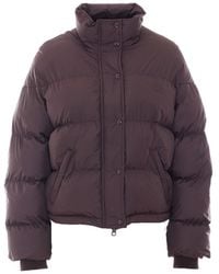 Courreges - Cropped Puffer Down Jacket With Logo - Lyst