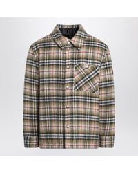 Burberry - Checked Wool Shirt Jacket - Lyst