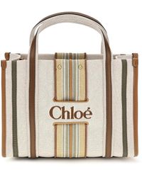 Chloé - Chloã Small Woody Loop Canvas Tote Bag - Lyst