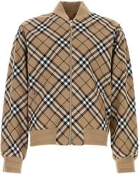 Burberry - Embroidered Polyester-Wool Bomber Jacket - Lyst