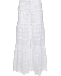Isabel Marant - Marant Etoile Cotton And Lace Paoline Long Skirt - Lyst