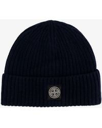 Stone Island - Certified Virgin Wool Beanie Hat - Lyst