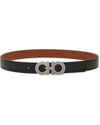 Ferragamo - Gancini Reversible And Adjustable Belt Accessories - Lyst