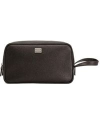Dolce & Gabbana - Sicily Leather Toiletry Bag - Lyst
