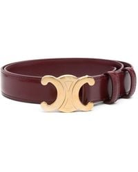 Celine - Triomphe Medium Leather Belt - Lyst