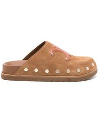 Celine - Pitea Suede Leather Slippers - Lyst