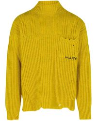 Marni - Mustard Virgin Wool Turtleneck Sweater - Lyst