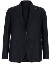 Tagliatore - Single-Breasted 'Montecarlo' Jacket With Front Closure - Lyst