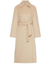 Max Mara - Riccio Camel Coat With Belt - Lyst