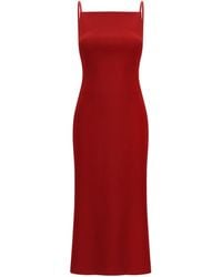 midi dress with knot front FRONT KNOT SLIT MIDI DRESS Medium(8-10)