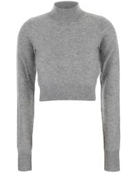 Sportmax - Gubbio Cropped Cashmere Sweater Tops - Lyst