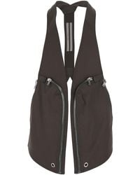 Rick Owens - 'Bauhaus' Sleeveless Vest With Two Front Zip Closure - Lyst