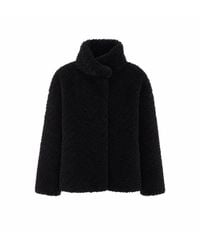 Herno - Short Jacket Touch Fur Curly Effect - Lyst