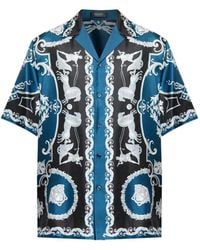 Versace - Silk Short-Sleeve Shirt - Lyst