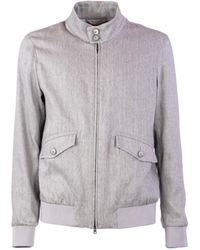 Herno - Linen Bomber Jacket - Lyst